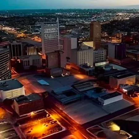 Texas at night with lights